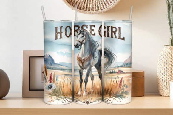 Download Horse Girl Tumbler Sublimation Wrap PNG - Tumbler sublimation Collection