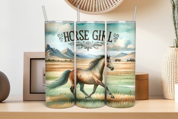 Download Horse Girl Tumbler Sublimation Wrap PNG - Tumbler sublimation Collection