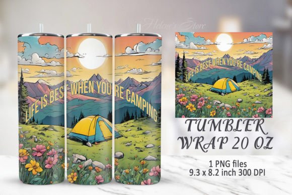 Download Mountains Tumbler Sublimation Wrap PNG - Tumbler sublimation Collection