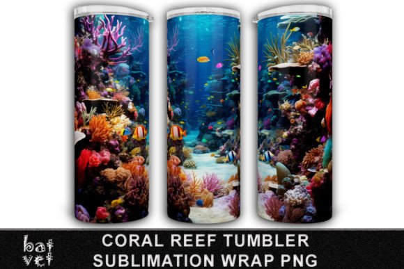 Download Coral Reef Tumbler Sublimation Wrap PNG - Tumbler sublimation Collection
