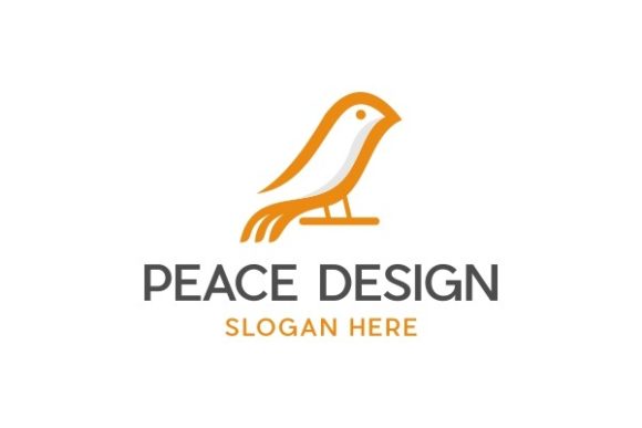 Download Bird Orange Color Logo Design - Premium Bundle