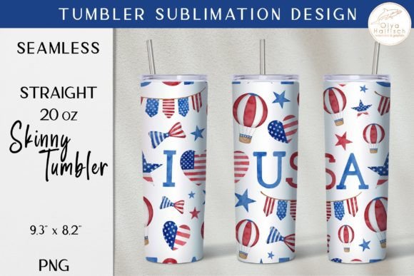 Download I Love USA Tumbler Sublimation Wrap PNG - Tumbler sublimation Collection